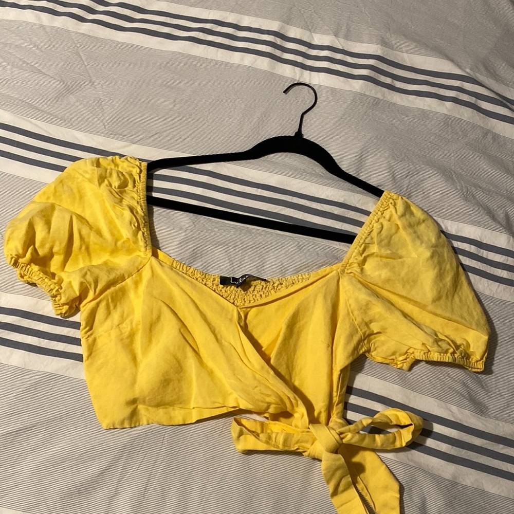 Yellow LuLu Crop Top